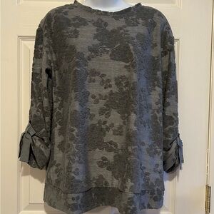 Simply Vera Vera Wang Gray Textured Top